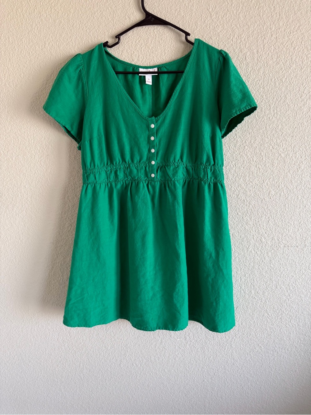 Isabel Maternity by Ingrid & Isabel Emerald Green Button-Front Maternity Top